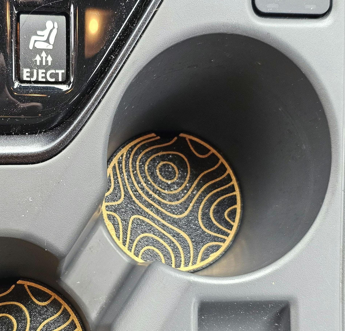 Subaru CROSSTREK Cupholder Spacer (24-26): Topo Pattern, Custom Color (Pair) 2 pieces